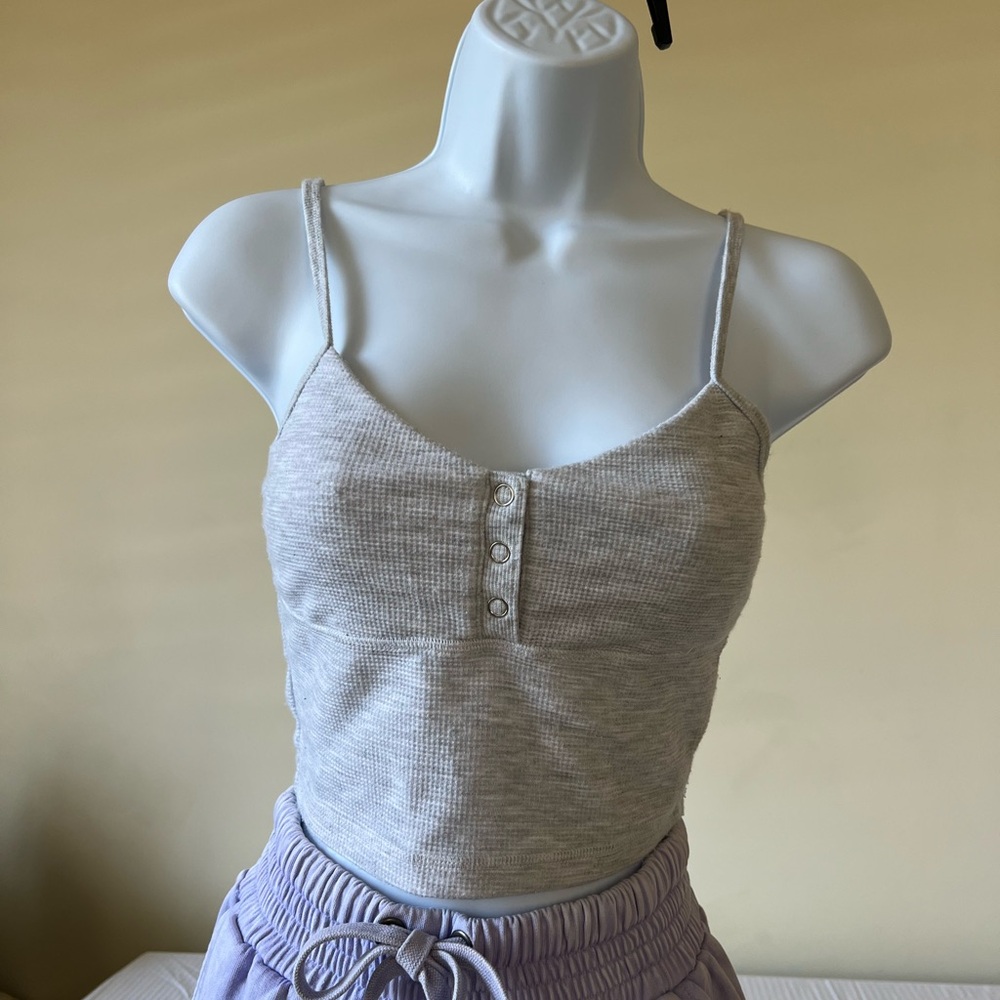 Garage Light Gray Ribbed Camisole